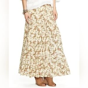 DENIM & SUPPLY RALPH LAUREN Womens Slub Below Knee Peasant, Boho Skirt